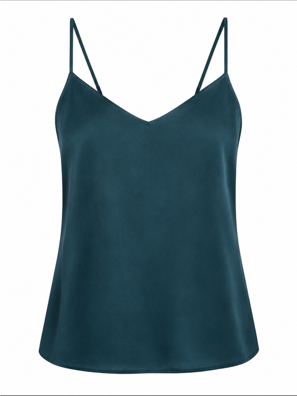 Paige Silk Teal V-Neck Camisole Top